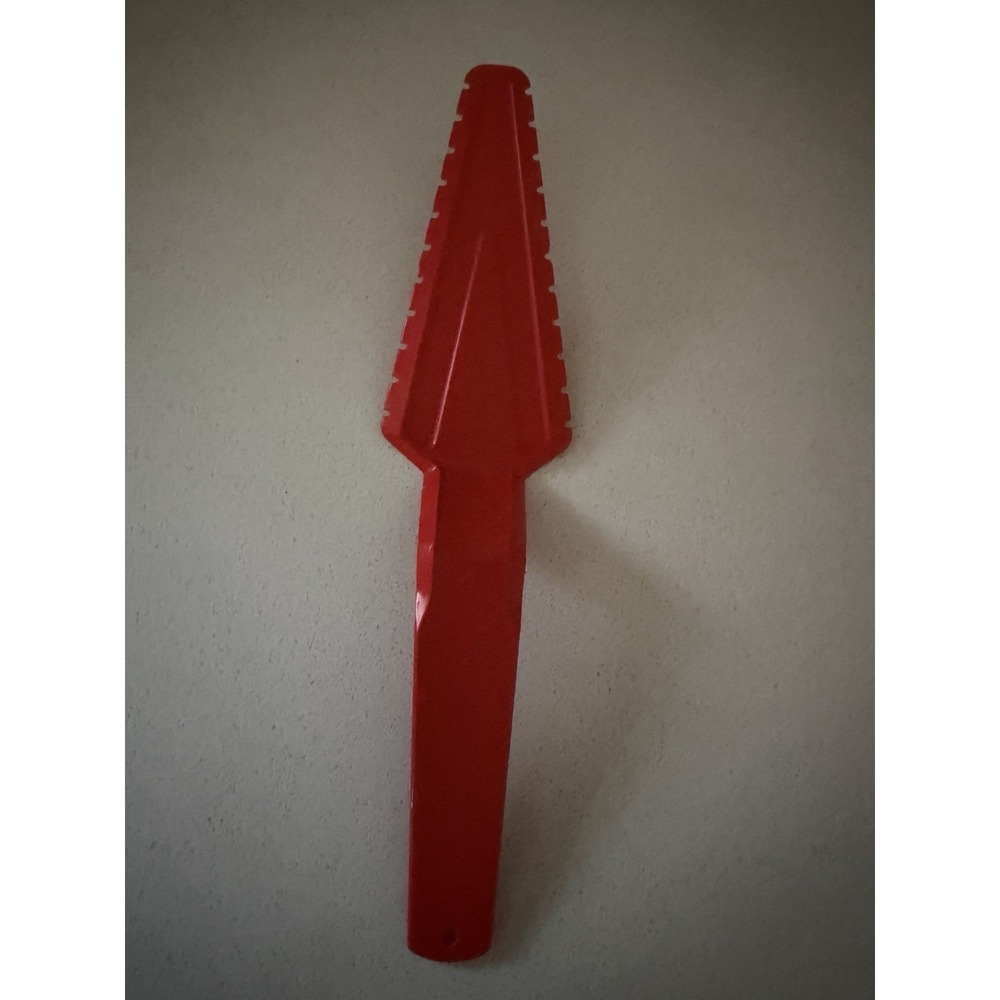 NEW Tupperware Cut n Serve Pie & Cake Pastry Server Serrated Red Orange #1228